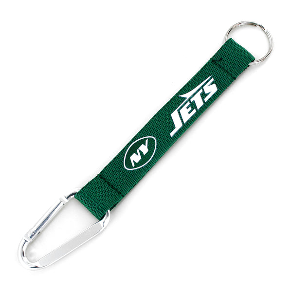 WHOLESALE NEW YORK JETS  (GREEN) CARABINER KEYCHAIN