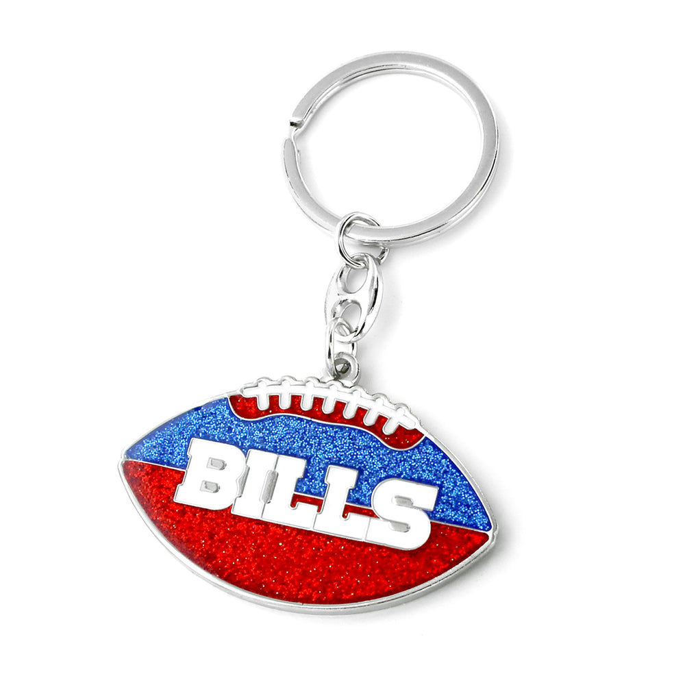 BUFFALO BILLS GLITTER FOOTBALL KEYCHAIN