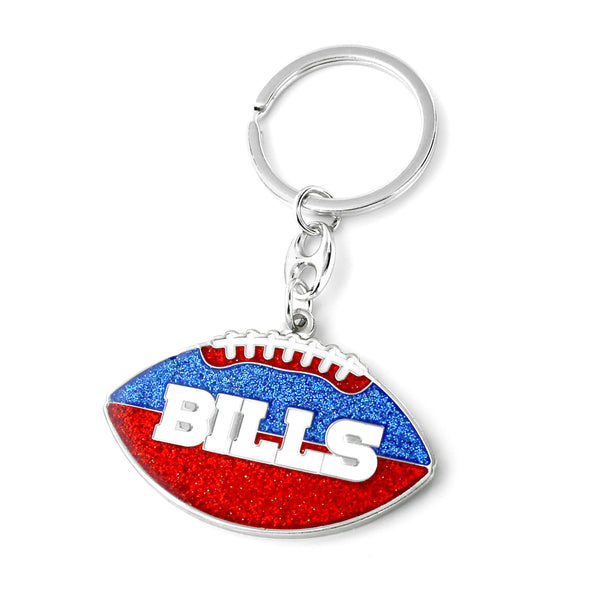 BUFFALO BILLS GLITTER FOOTBALL KEYCHAIN