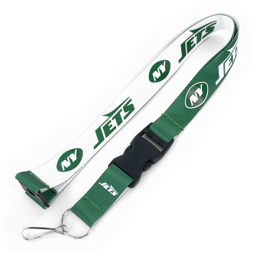 WHOLESALE NEW YORK JETS (GREEN/WHITE) REVERSIBLE LANYARD