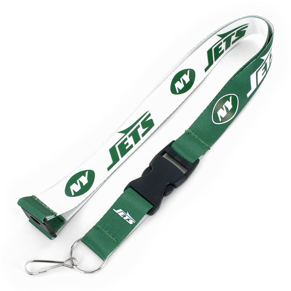 WHOLESALE NEW YORK JETS (GREEN/WHITE) REVERSIBLE LANYARD