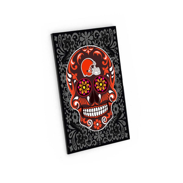 WHOLESALE CLEVELAND BROWNS SUGAR SKULL PATTERN MAGNET