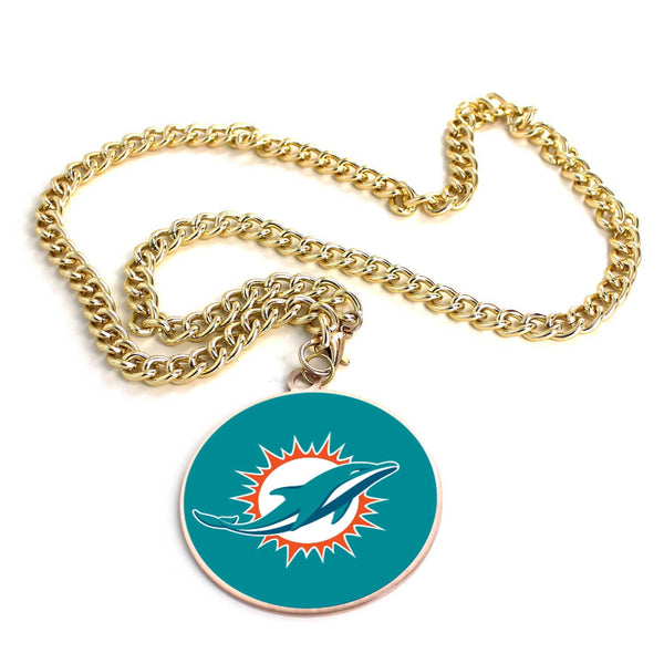 WHOLESALE MIAMI DOLPHINS (GOLD) TEAM EMBLEM NECKLACE
