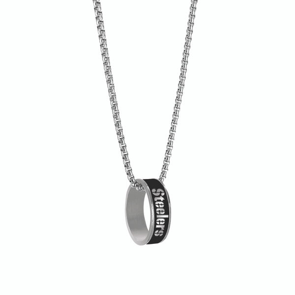 WHOLESALE PITTSBURGH STEELERS (SILVER) FASHION RING PENDANT NECKLACE