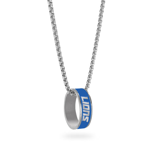 WHOLESALE DETROIT LIONS (SILVER) FASHION RING PENDANT NECKLACE