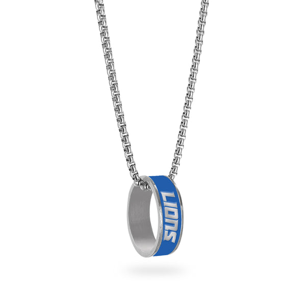 WHOLESALE DETROIT LIONS (SILVER) FASHION RING PENDANT NECKLACE