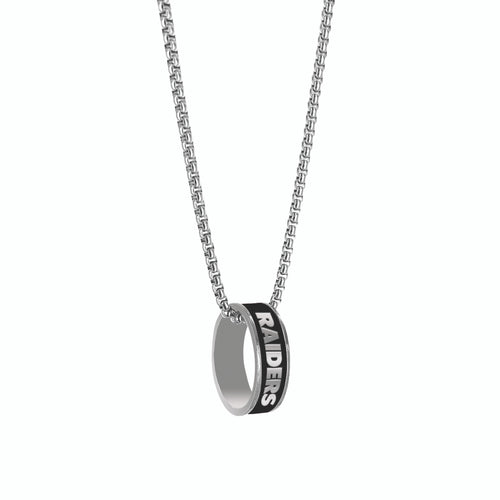 WHOLESALE LAS VEGAS RAIDERS (SILVER) FASHION RING PENDANT NECKLACE