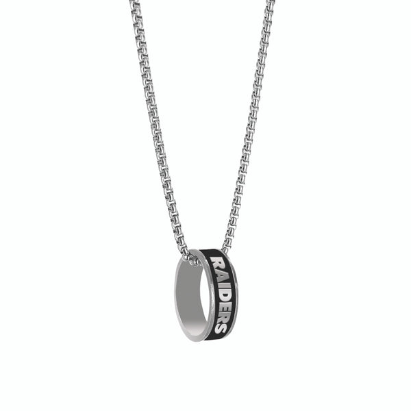 WHOLESALE LAS VEGAS RAIDERS (SILVER) FASHION RING PENDANT NECKLACE