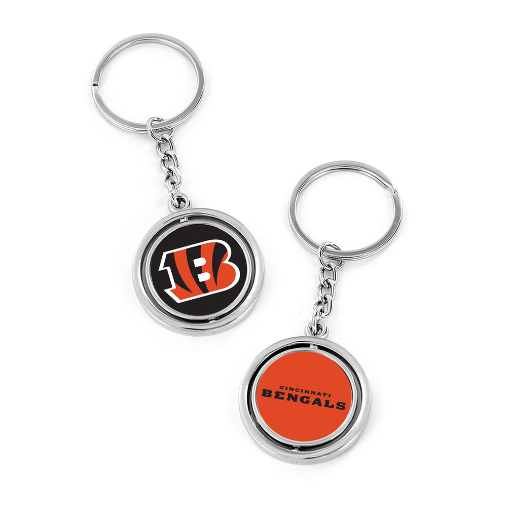 WHOLESALE CINCINNATI BENGALS (LOGO/WORDMARK) SPINNING KEYCHAIN