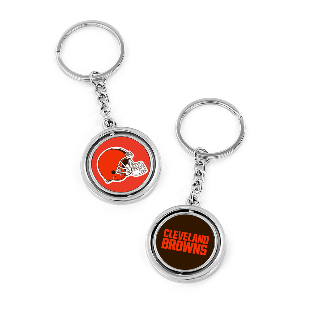 WHOLESALE CLEVELAND BROWNS (LOGO/WORDMARK) SPINNING KEYCHAIN