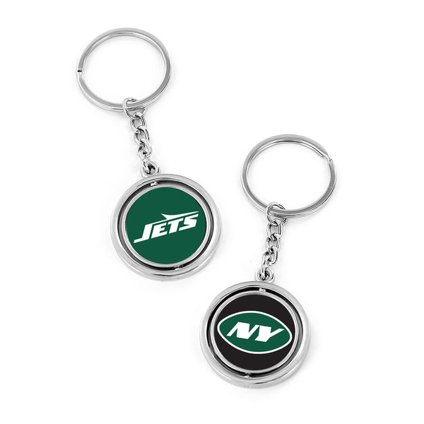 WHOLESALE NEW YORK JETS (LOGO/WORDMARK) SPINNING KEYCHAIN