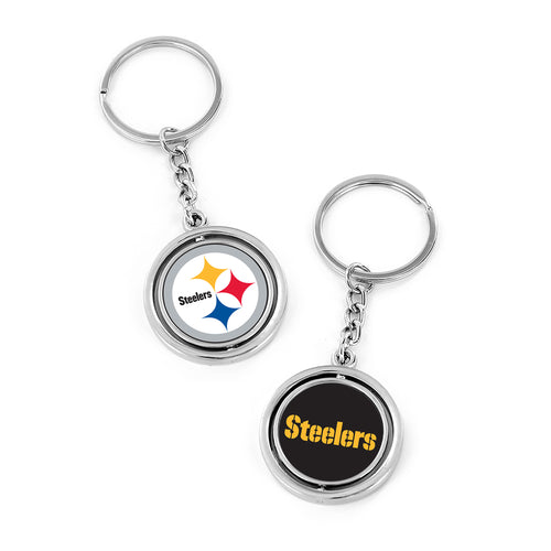 WHOLESALE PITTSBURGH STEELERS (LOGO/WORDMARK) SPINNING KEYCHAIN