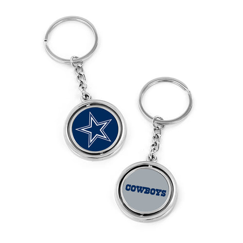WHOLESALE DALLAS COWBOYS (LOGO/WORDMARK) SPINNING KEYCHAIN