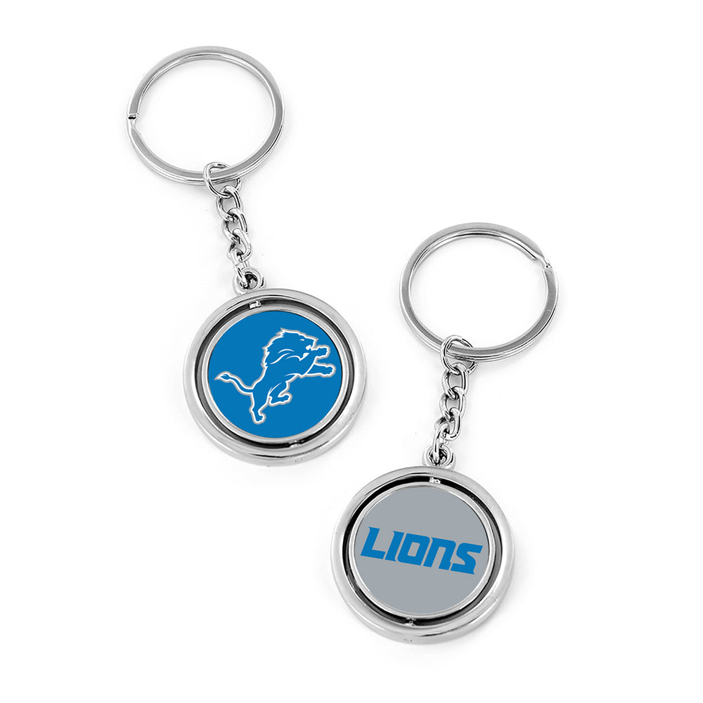 WHOLESALE DETROIT LIONS (LOGO/WORDMARK) SPINNING KEYCHAIN