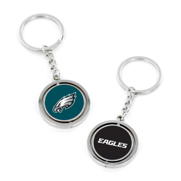 WHOLESALE PHILADELPHIA EAGLES (LOGO/WORDMARK) SPINNING KEYCHAIN