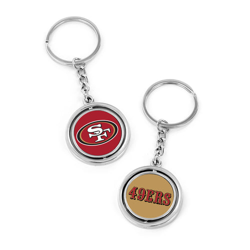 WHOLESALE SAN FRANCISCO 49ERS (LOGO/WORDMARK) SPINNING KEYCHAIN