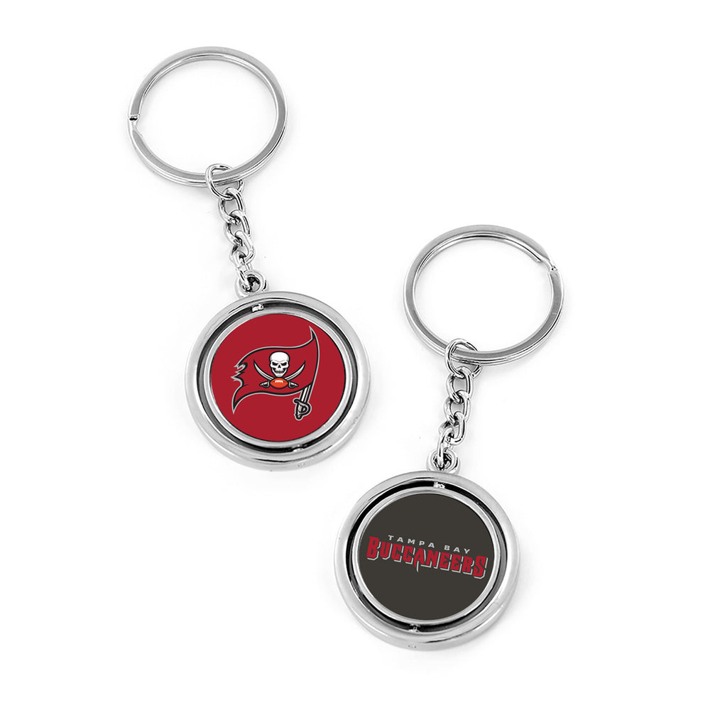 WHOLESALE TAMPA BAY BUCCANEERS (LOGO/WORDMARK) SPINNING KEYCHAIN