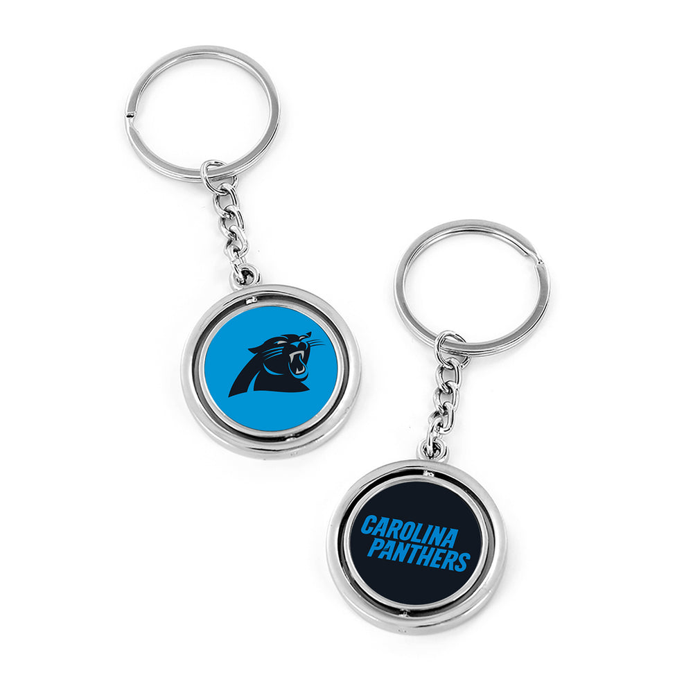 WHOLESALE CAROLINA PANTHERS (LOGO/WORDMARK) SPINNING KEYCHAIN