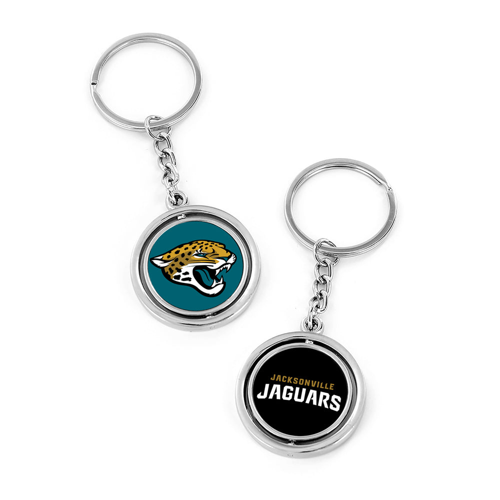 WHOLESALE JACKSONVILLE JAGUARS (LOGO/WORDMARK) SPINNING KEYCHAIN