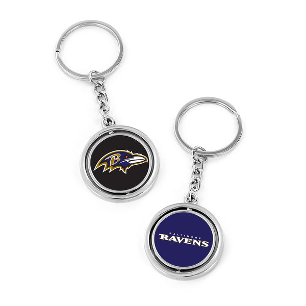 WHOLESALE BALTIMORE RAVENS (LOGO/WORDMARK) SPINNING KEYCHAIN