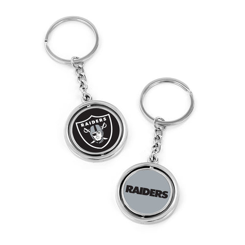 WHOLESALE LAS VEGAS RAIDERS (LOGO/WORDMARK) SPINNING KEYCHAIN