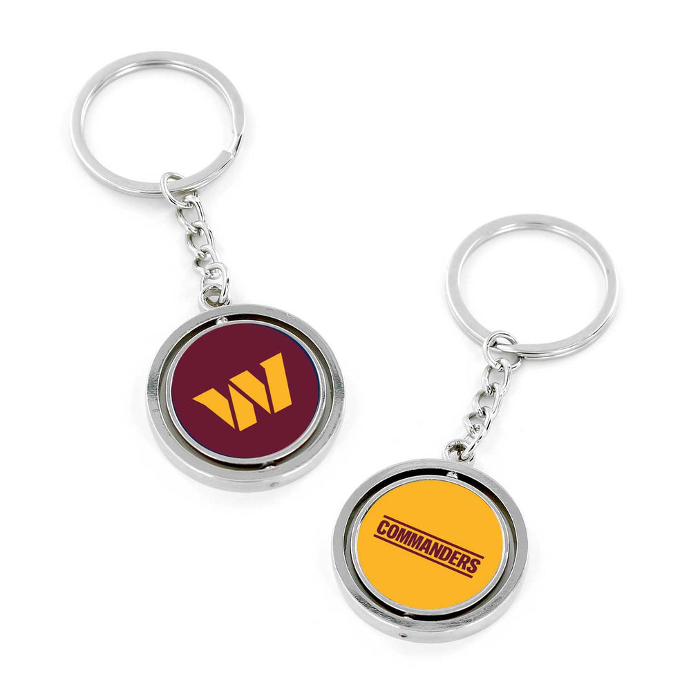 WHOLESALE WASHINGTON COMMANDERS (LOGO/WORDMARK) SPINNING KEYCHAIN