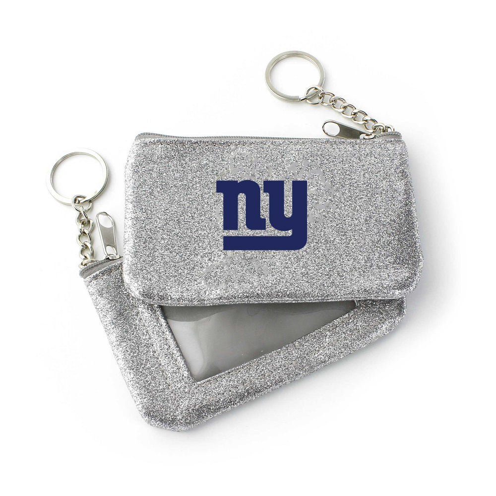 WHOLESALE NEW YORK GIANTS (SILVER) SPARKLE COIN PURSE (OC)