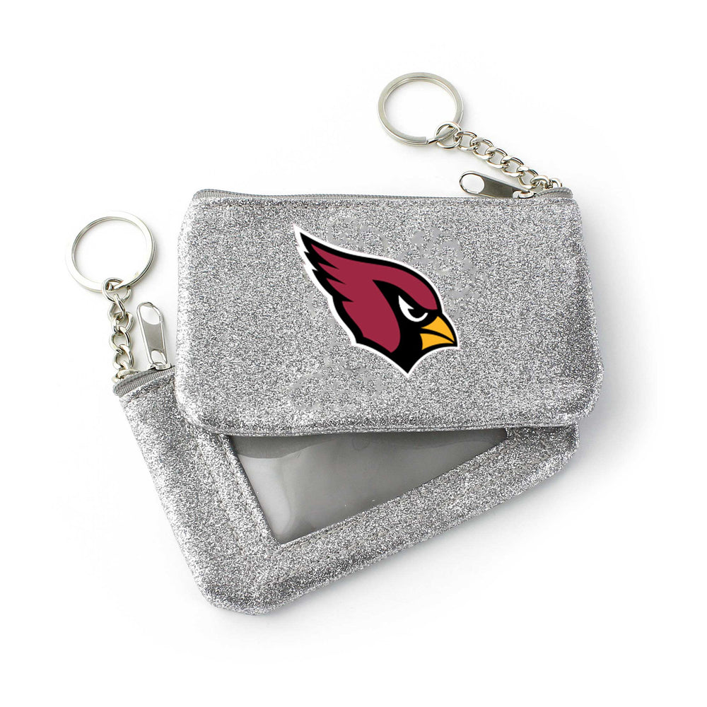 WHOLESALE ARIZONA CARDINALS (SILVER) SPARKLE COIN PURSE (OC)