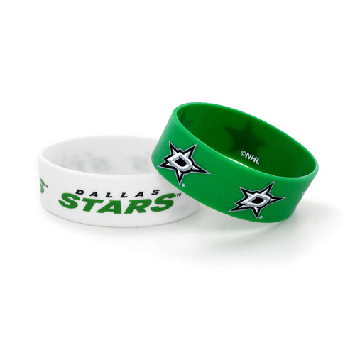 WHOLESALE DALLAS STARS WIDE WRISTBAND (2 PACK)