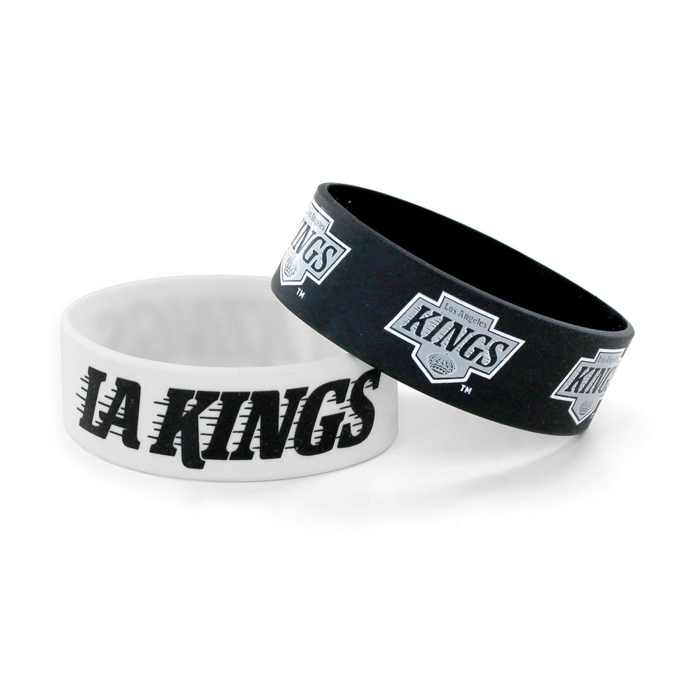 WHOLESALE LOS ANGELES KINGS WIDE BRACELETS (2-PACK)