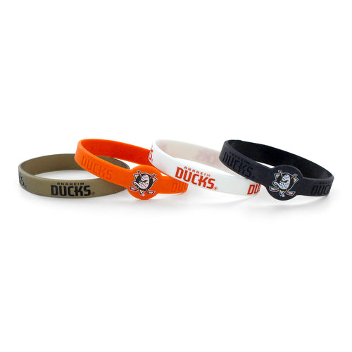 WHOLESALE ANAHEIM DUCKS SILICONE BRACELET 4-PACK
