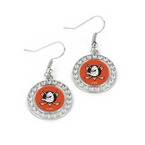 WHOLESALE ANAHEIM DUCKS DIMPLE EARRINGS (FJ-1080)