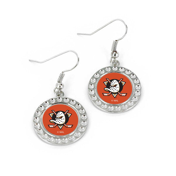 WHOLESALE ANAHEIM DUCKS DIMPLE EARRINGS (FJ-1080)