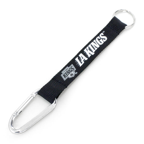 WHOLESALE LOS ANGELES KINGS (BLACK) CARABINER LANYARD KEYCHAIN