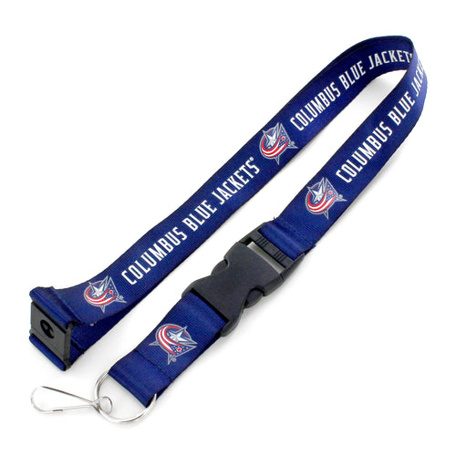 WHOLESALE COLUMBUS BLUE JACKETS (BLUE) TEAM LANYARD