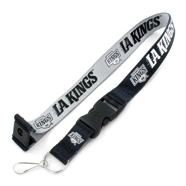 WHOLESALE LOS ANGELES KINGS (GRAY/BLACK) REVERSIBLE LANYARD