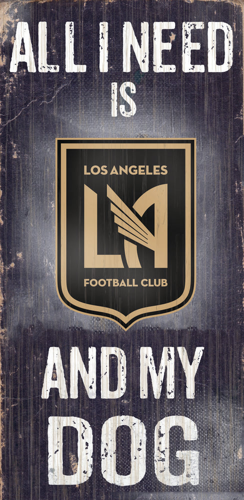 Wholesale MLS0640-All I Need Baseball Dog 6x12 / S0640-Los Angeles Football Club