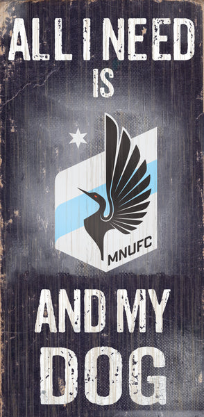 Wholesale MLS0640-All I Need Baseball Dog 6x12 / S0640-Minnesota United