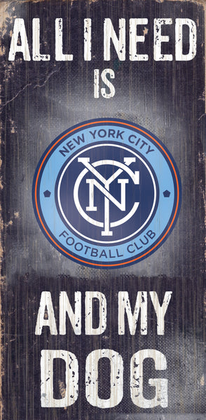 Wholesale MLS0640-All I Need Baseball Dog 6x12 / S0640-New York City FC