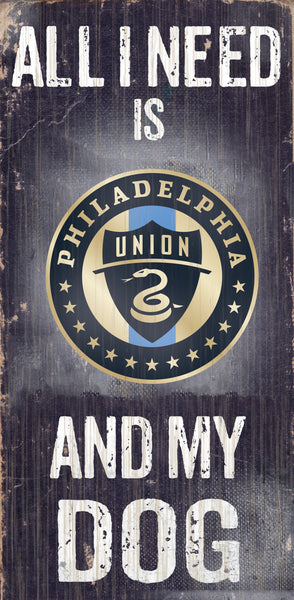 Wholesale MLS0640-All I Need Baseball Dog 6x12 / S0640-Philadlephia Union