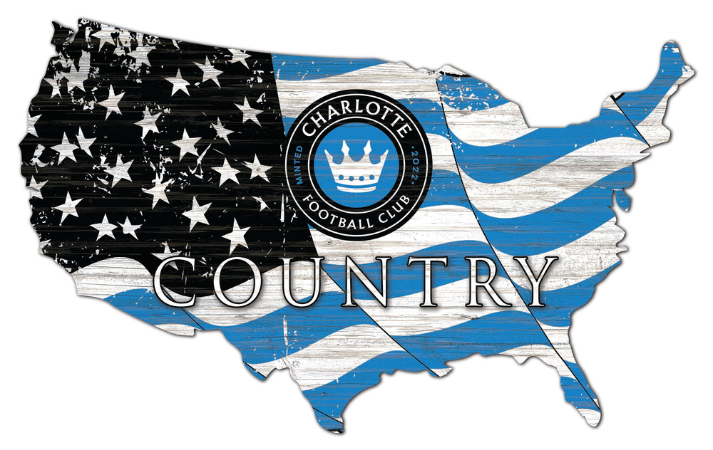 Wholesale MLS1001-Flag Cut Out / S1001-Charlotte FC