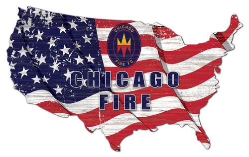 Wholesale MLS1001-Flag Cut Out / S1001-Chicago Fire