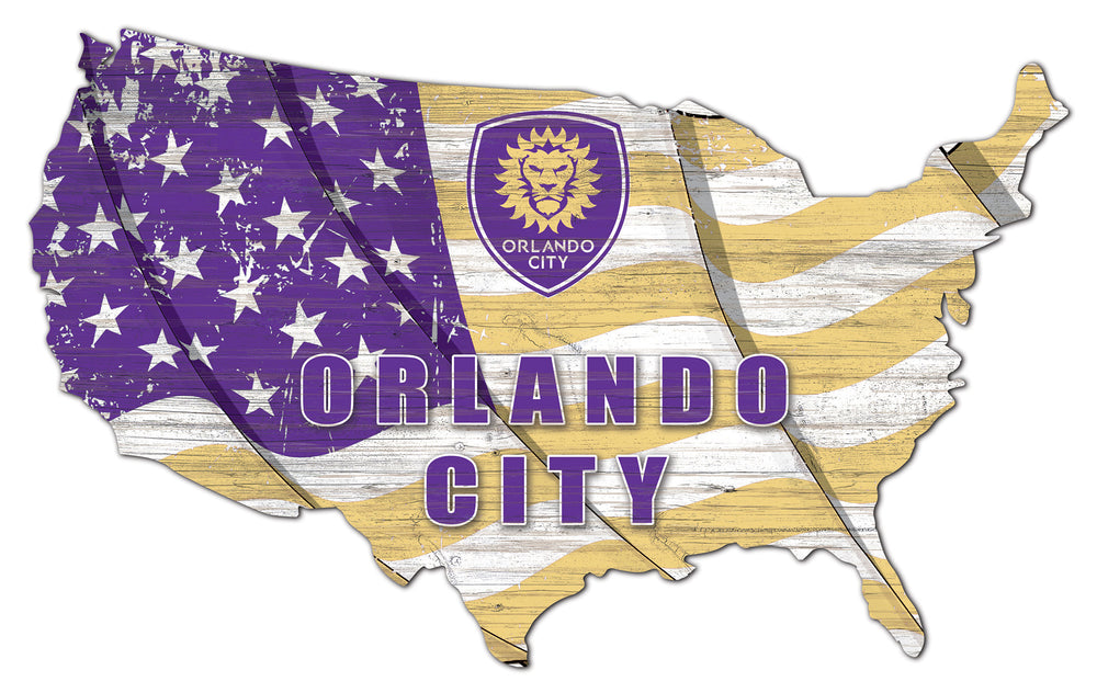 Wholesale MLS1001-Flag Cut Out / S1001-Orlando City