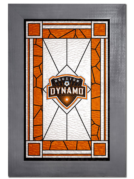 Wholesale MLS1017F-Stained Glass with Frame / S1017-Houston Dynamo