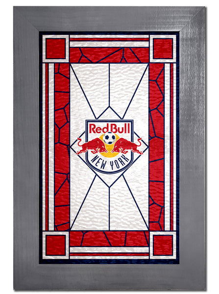 Wholesale MLS1017F-Stained Glass with Frame / S1017-New York Red Bulls