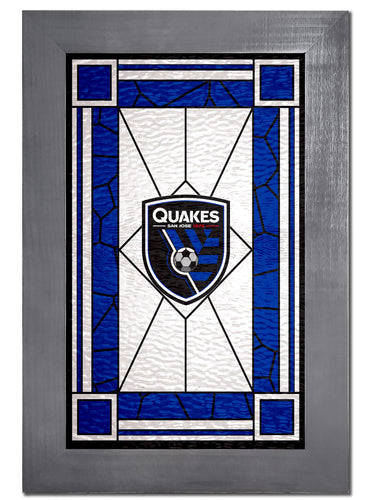 Wholesale MLS1017F-Stained Glass with Frame / S1017-San Jose Earthquakes