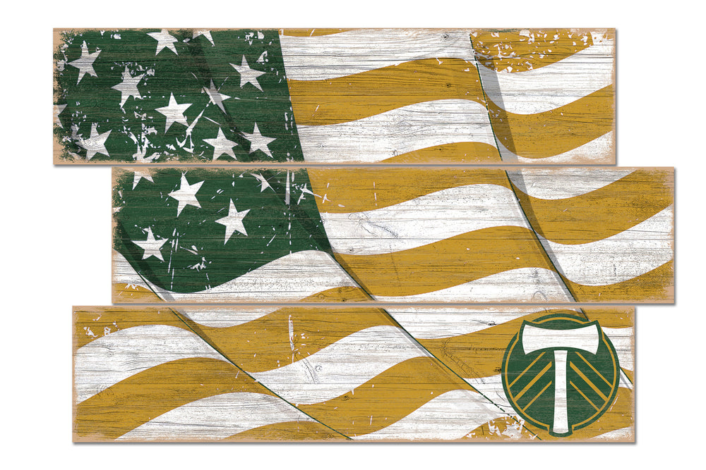 Wholesale MLS1028-Flag 3 Plank / S1028-Portland Timbers