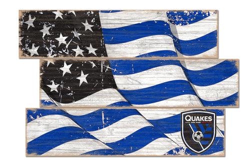 Wholesale MLS1028-Flag 3 Plank / S1028-San Jose Earthquakes