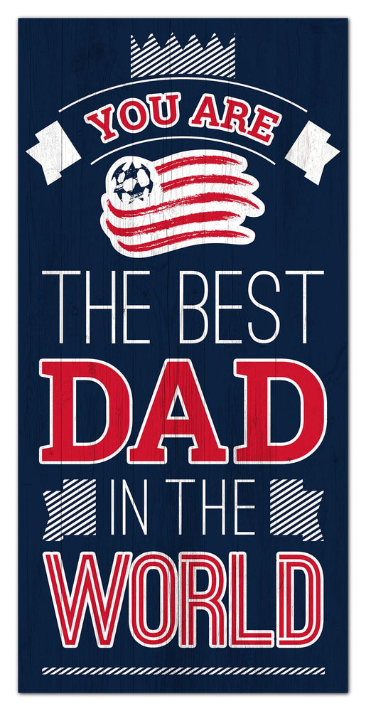 Wholesale MLS1079-Best Dad in World 6x12 / S1079-New England Revolution