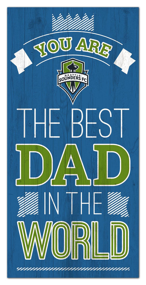 Wholesale MLS1079-Best Dad in World 6x12 / S1079-Seattle Sounders